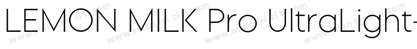 LEMON MILK Pro UltraLight字体转换